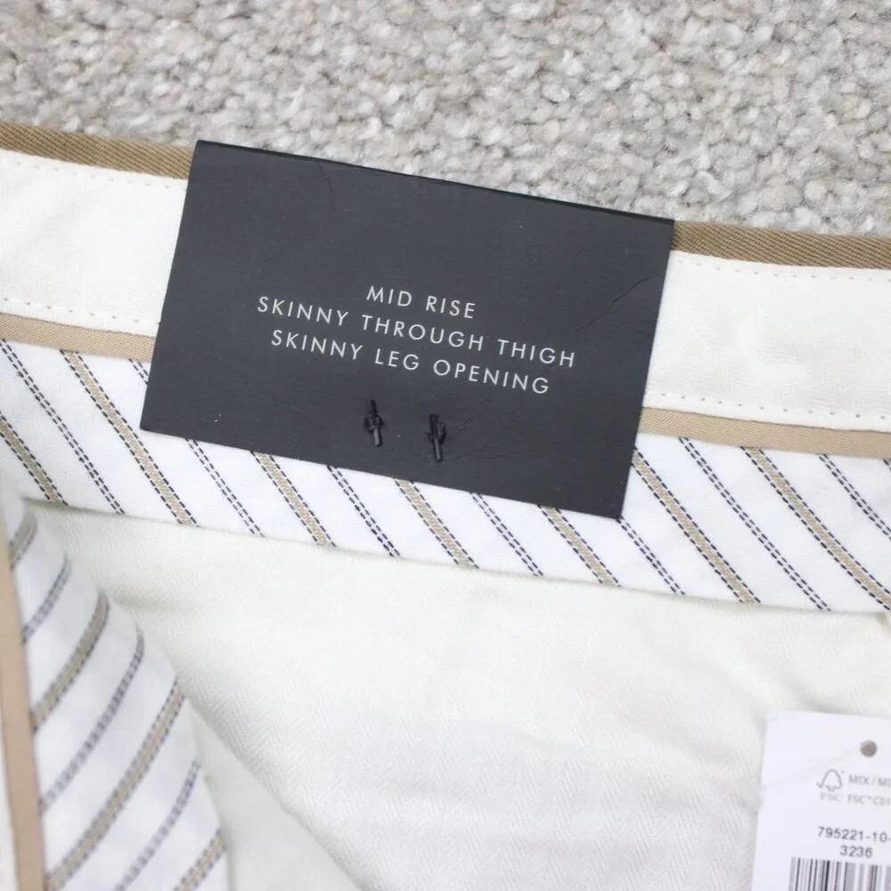 Banana Republic Pants NWT Men 32x36 Beige Rapid Movement Chino Fulton Skinny Fit